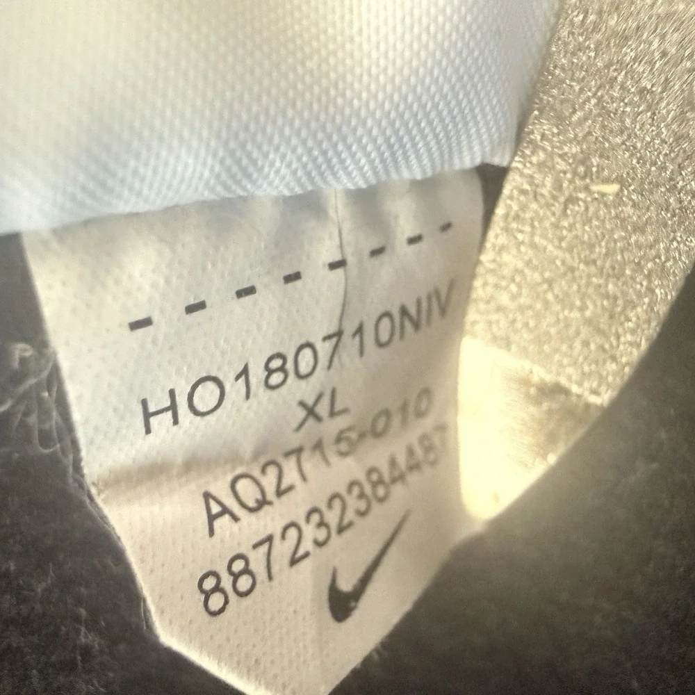 Nike Dri‑Fit Mens Joggers Black Tapered Sweatpants Big White Swoosh XL